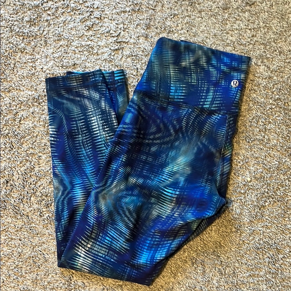 Lululemon Blue Patterned Leggings